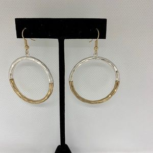 Gold and Silver 2 toned Earrings